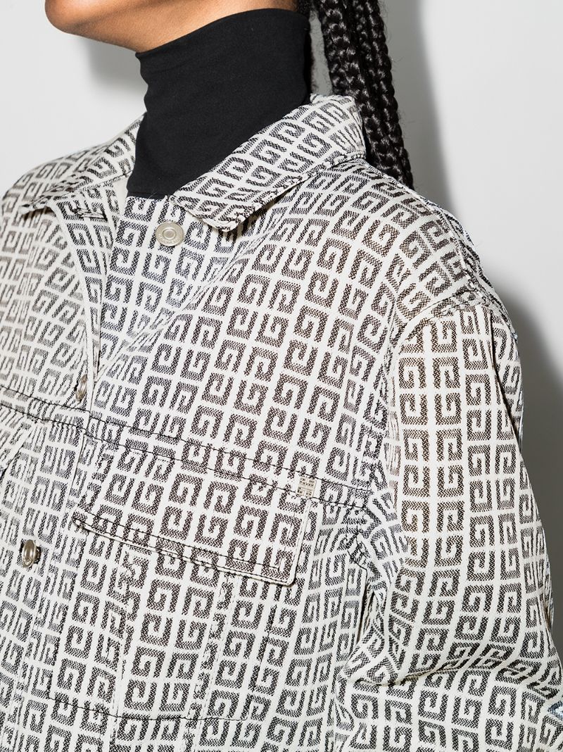 Logo Jacquard Denim Jacket