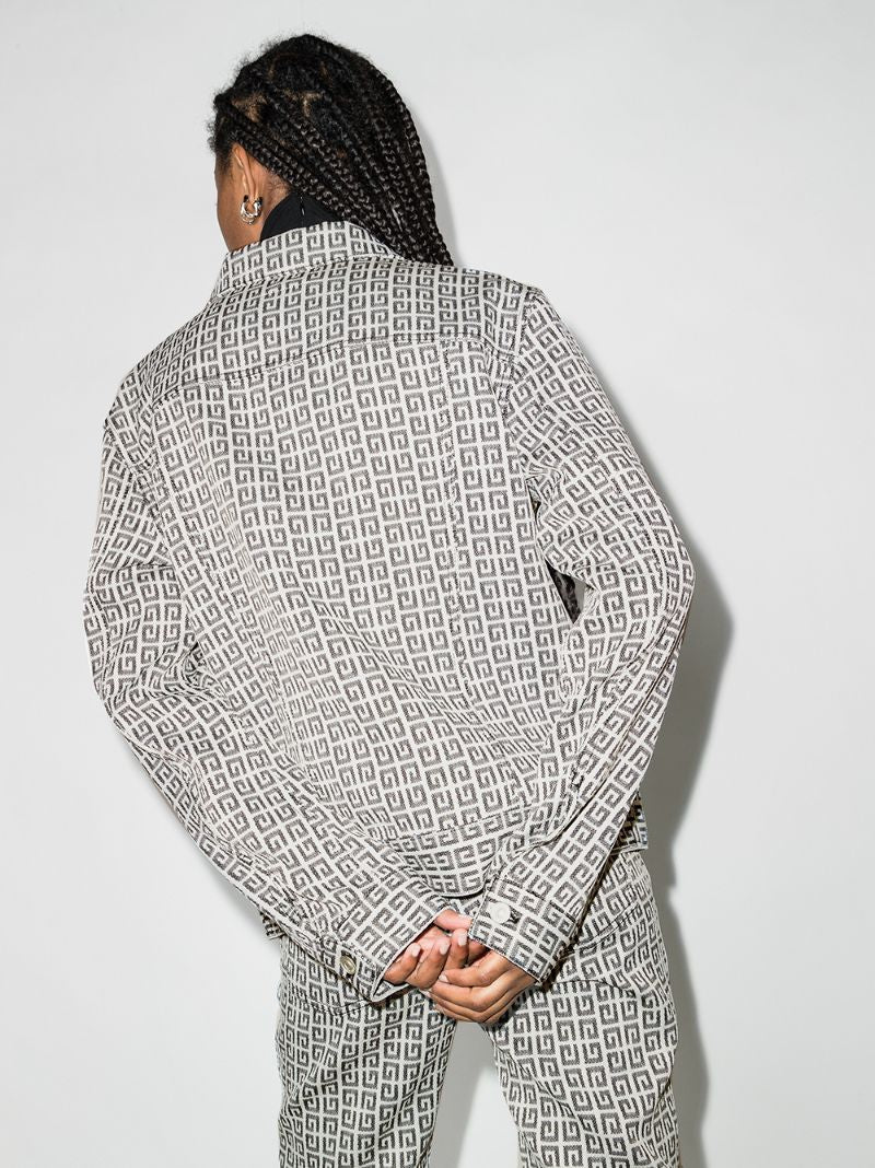 Logo Jacquard Denim Jacket