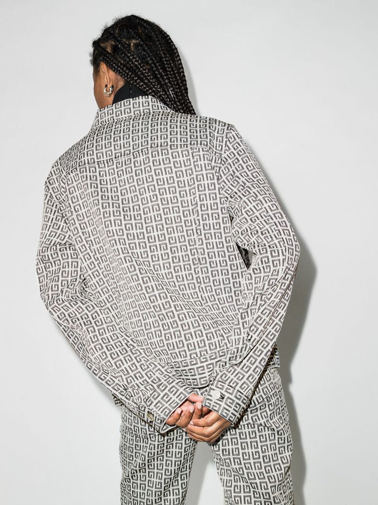 Logo Jacquard Denim Jacket