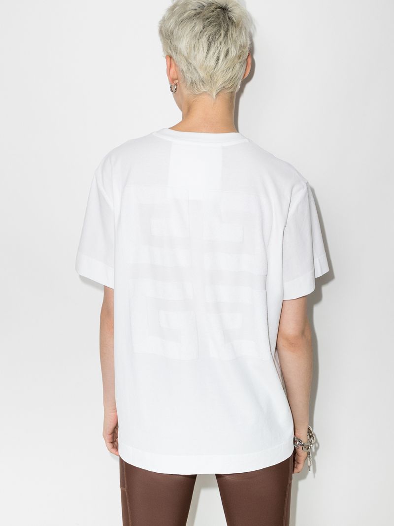White 4g Logo Cotton T-shirt