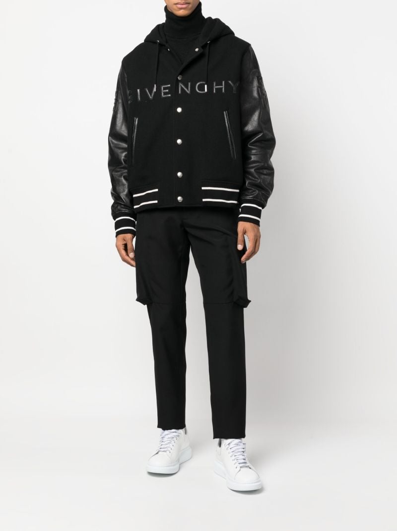 Black Wool Cargo Trousers