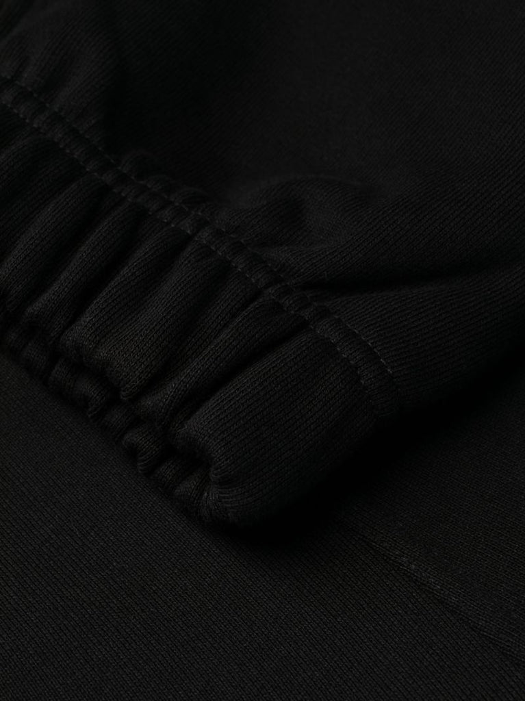 Black Logo Patch Cotton Track Pants