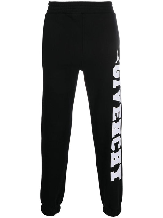 Black Logo Patch Cotton Track Pants
