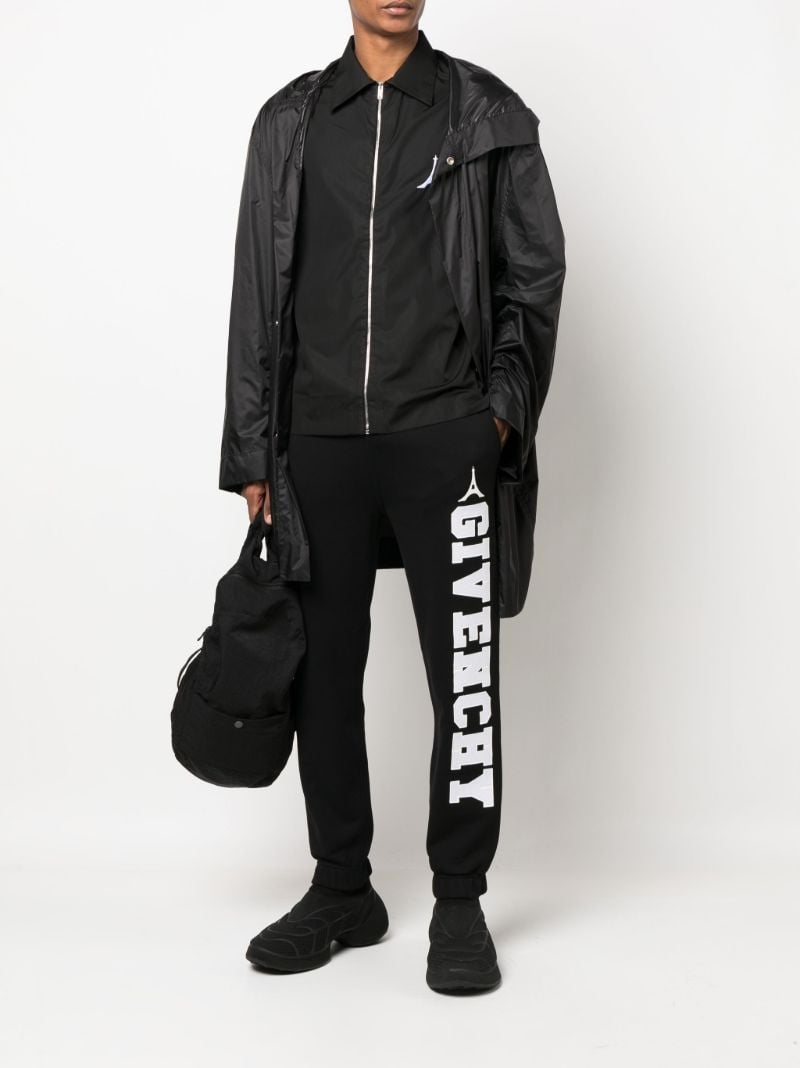 Black Logo Patch Cotton Track Pants