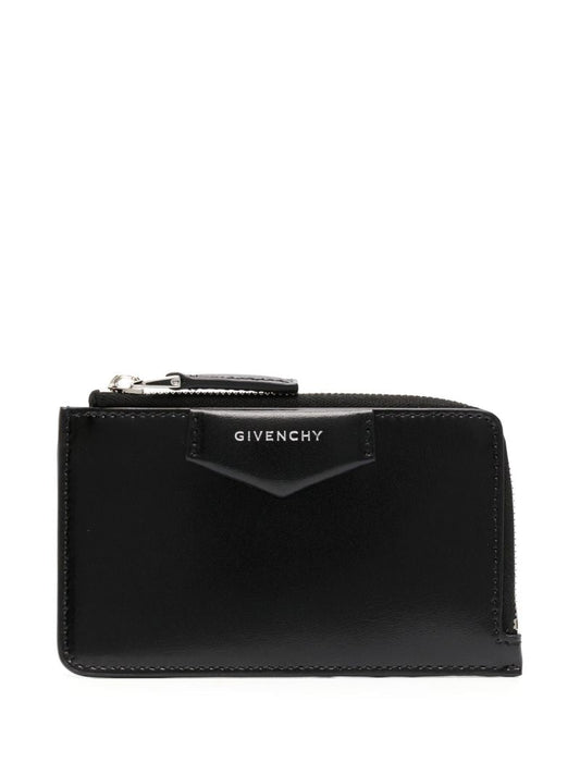Black Antigona Zipped Leather Wallet