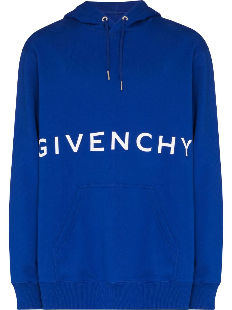 Blue 4g Logo Cotton Hoodie