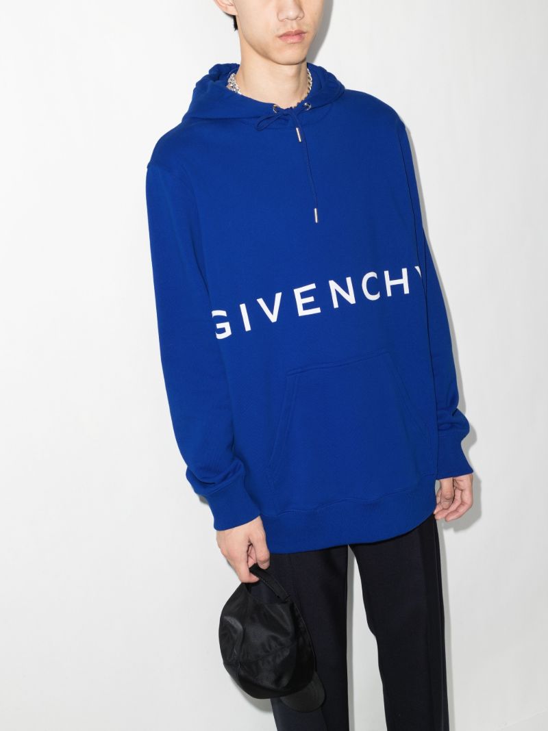 Blue 4g Logo Cotton Hoodie
