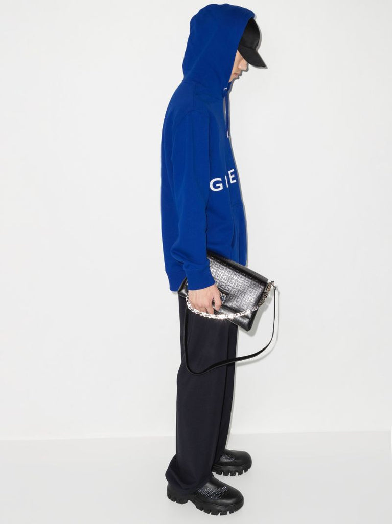 Blue 4g Logo Cotton Hoodie