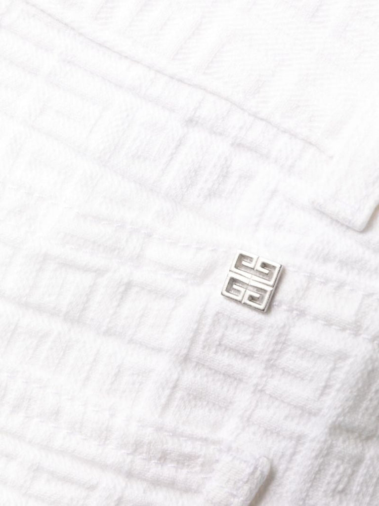 White 4g Monogram Straight Leg Jeans