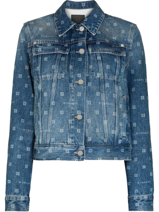 Blue 4g Monogram Denim Jacket