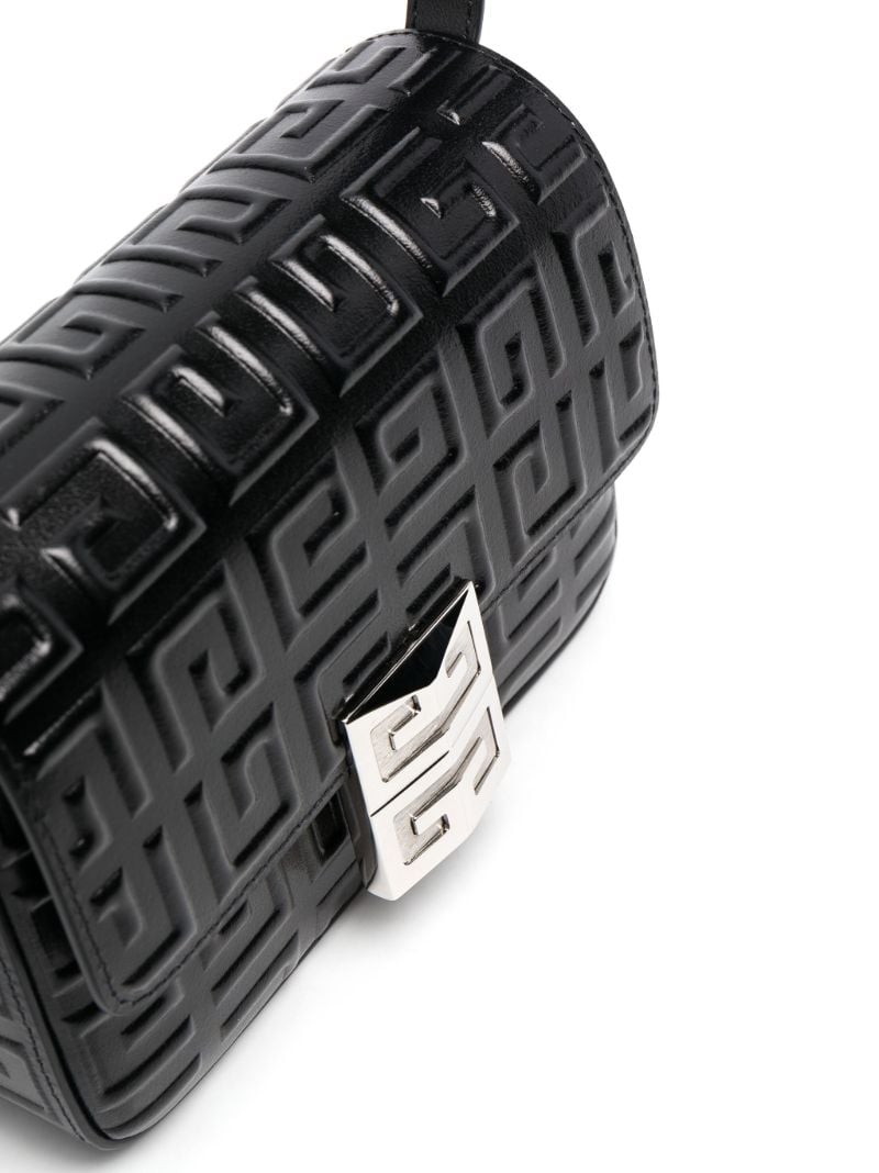 Black 4g Mini Leather Cross Body Bag