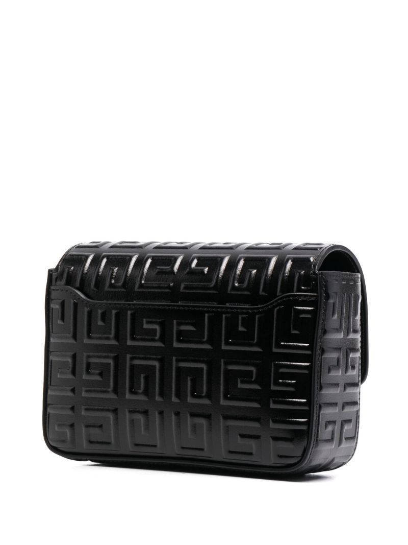 Black 4g Mini Leather Cross Body Bag
