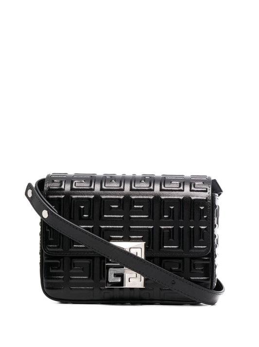 Black 4g Mini Leather Cross Body Bag