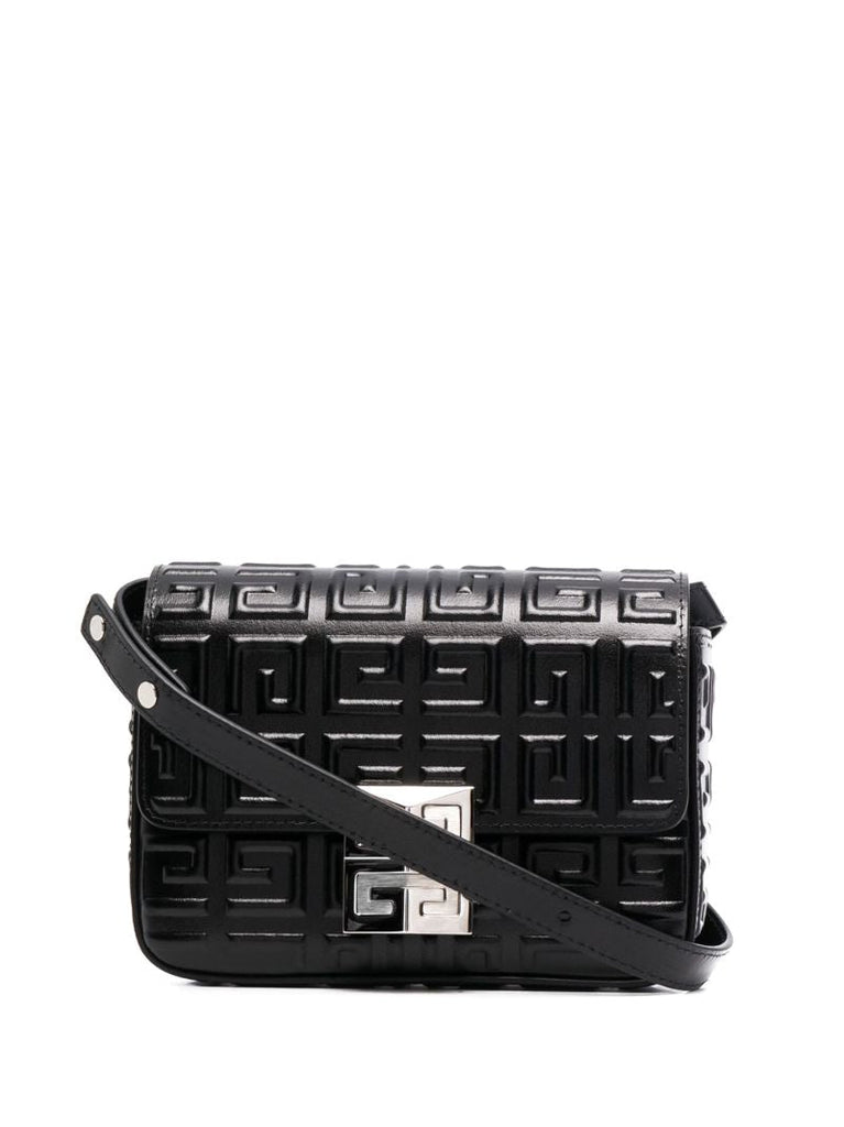 Black 4g Mini Leather Cross Body Bag