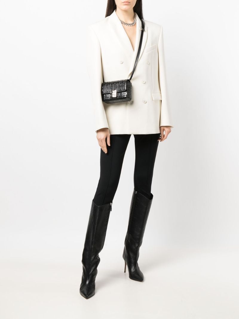 Black 4g Mini Leather Cross Body Bag
