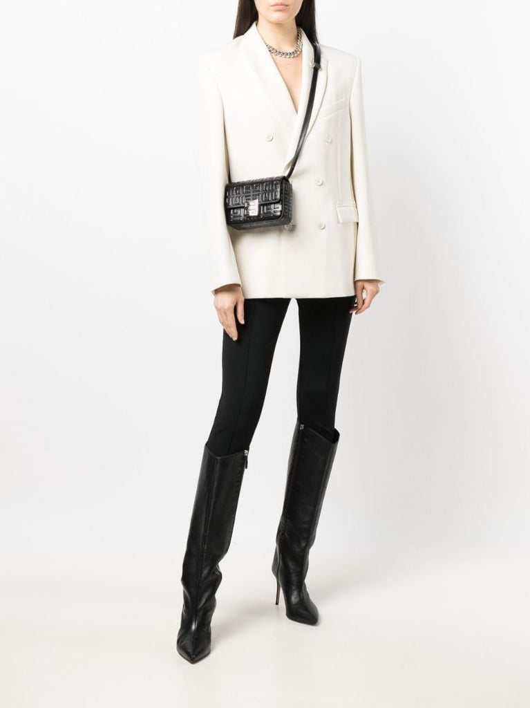 Black 4g Mini Leather Cross Body Bag