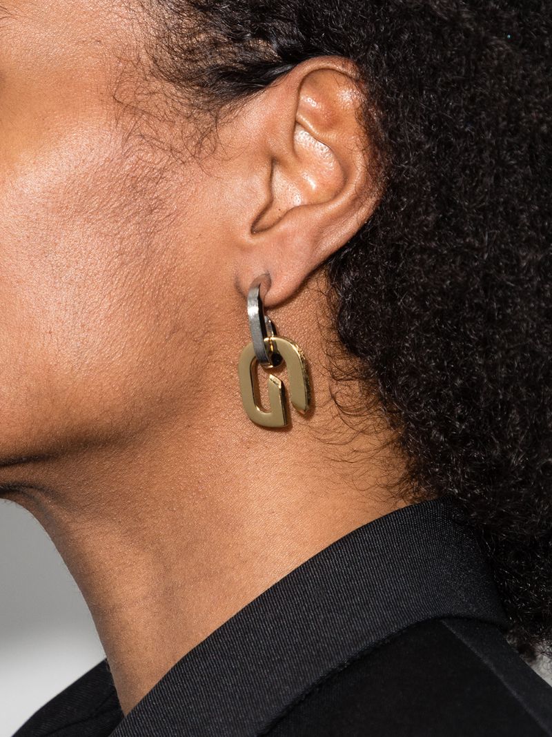 Two-tone Drop Earrings
