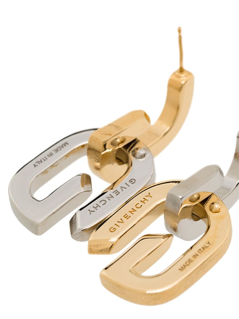 Two-tone Drop Earrings