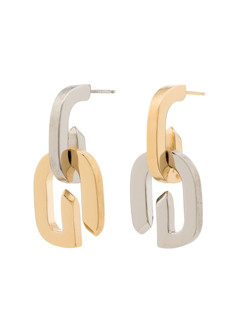 Two-tone Drop Earrings