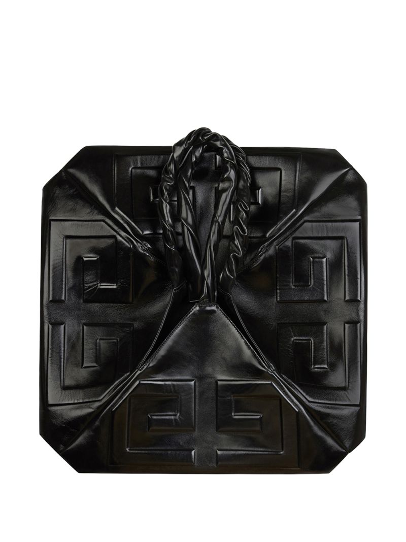 Large Belle Embossed Logo Shoulder Bag