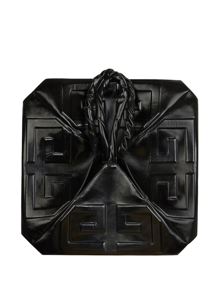 Large Belle Embossed Logo Shoulder Bag