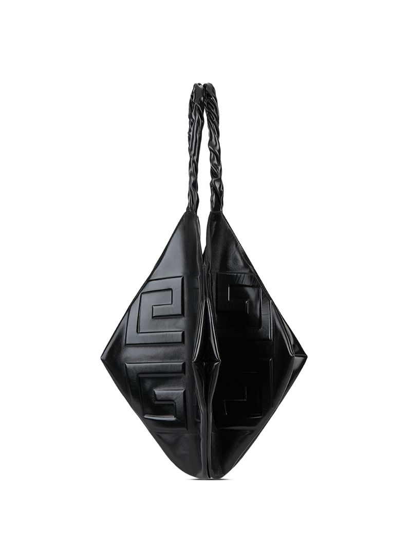 Large Belle Embossed Logo Shoulder Bag