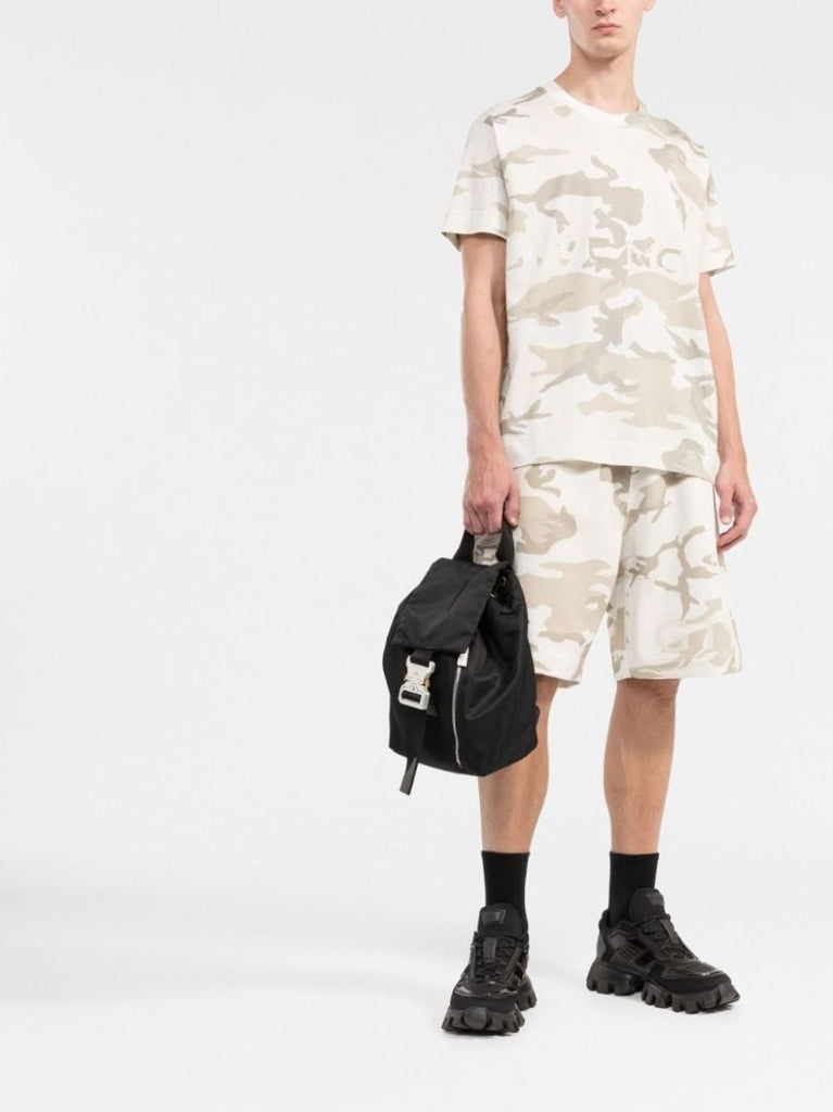 Neutral Camouflage Print Cotton T-shirt
