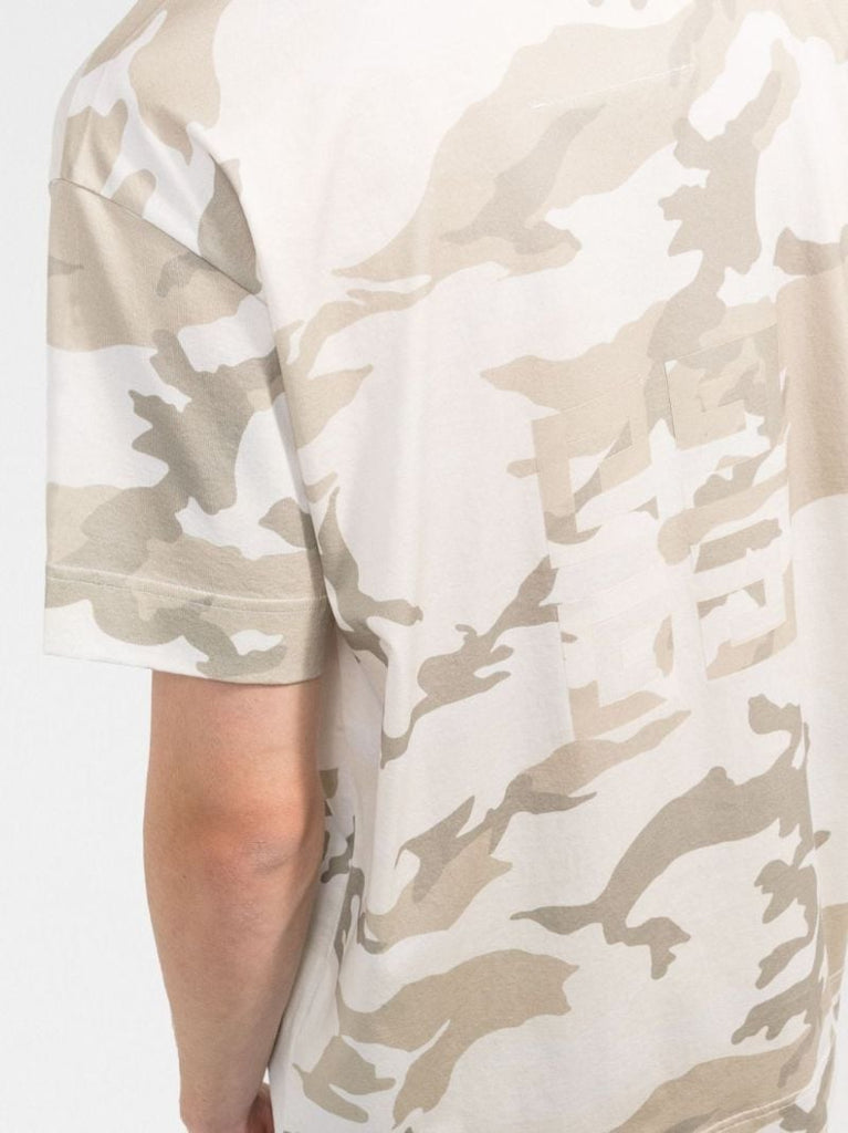 Neutral Camouflage Print Cotton T-shirt