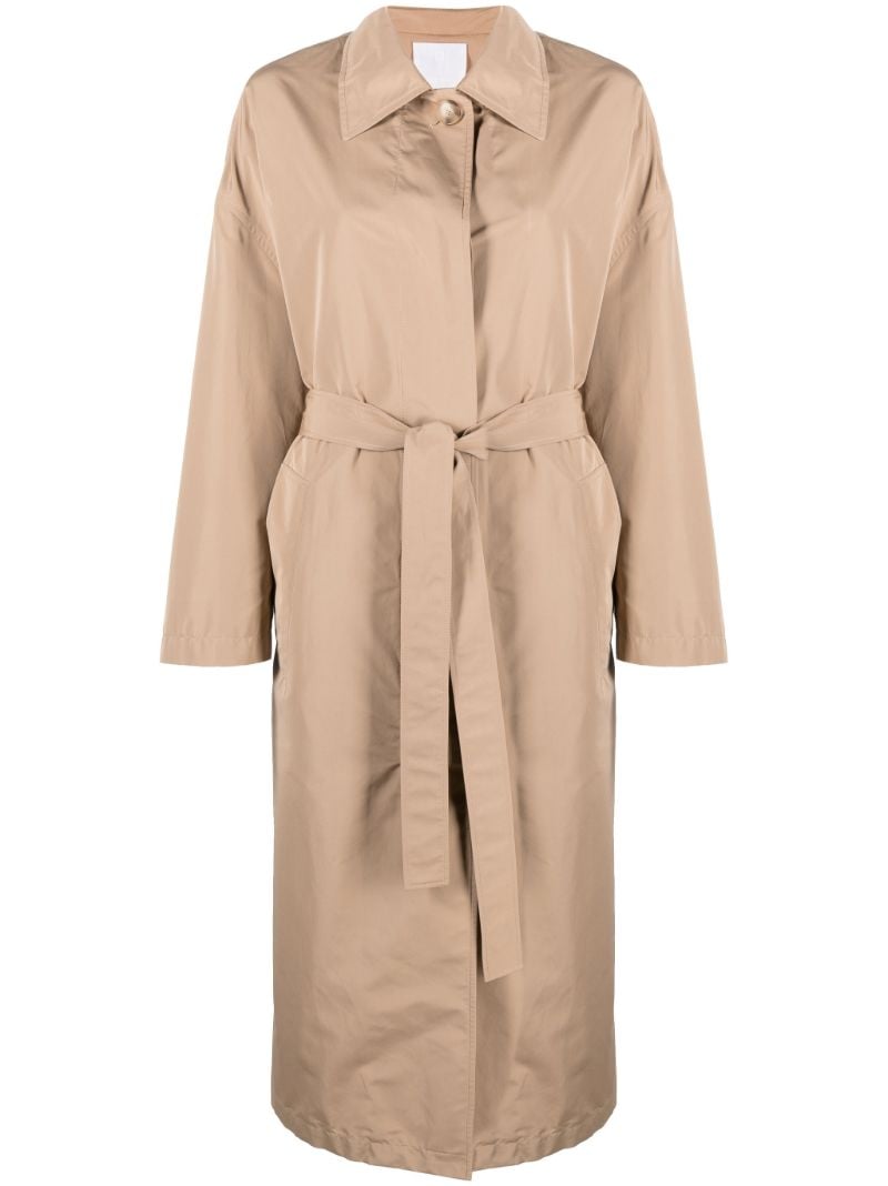 Neutral Belted Trench Coat