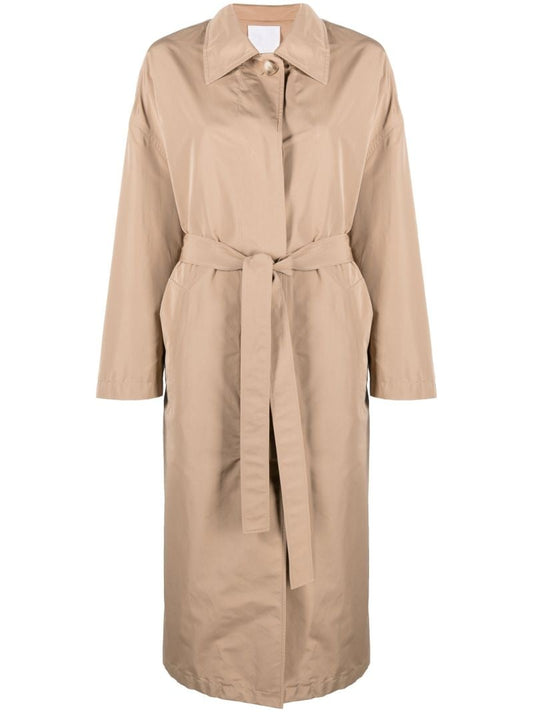 Neutral Belted Trench Coat