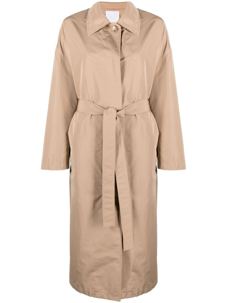 Neutral Belted Trench Coat