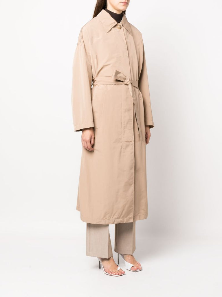 Neutral Belted Trench Coat