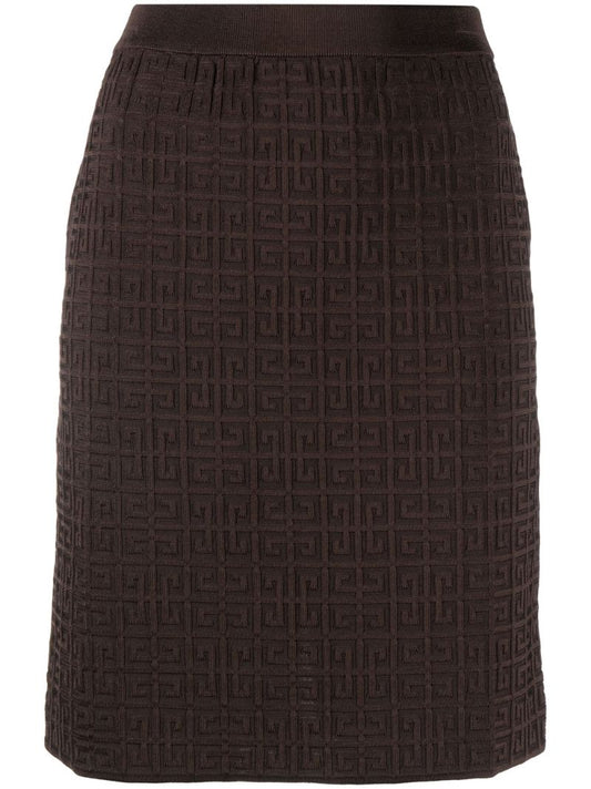 Brown 4g Monogram Skirt