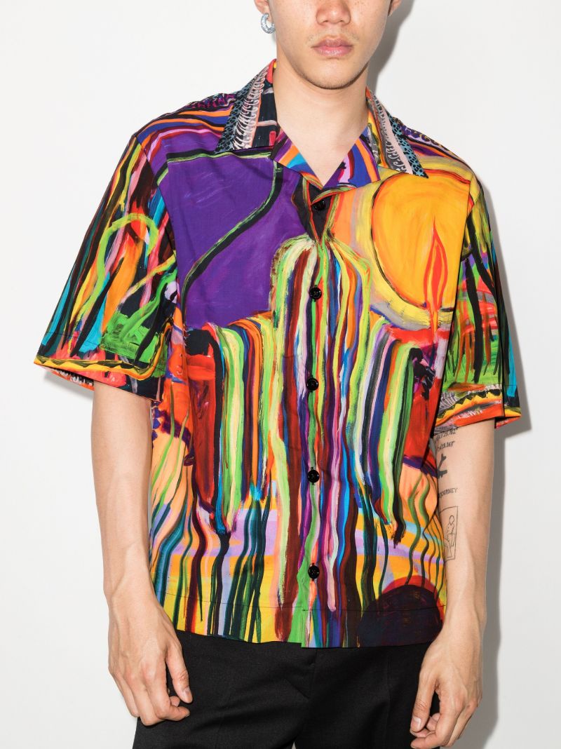 X Josh Smith Reaper Printed Cotton Shirt
