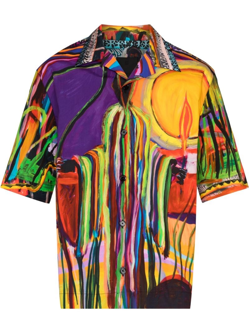 X Josh Smith Reaper Printed Cotton Shirt