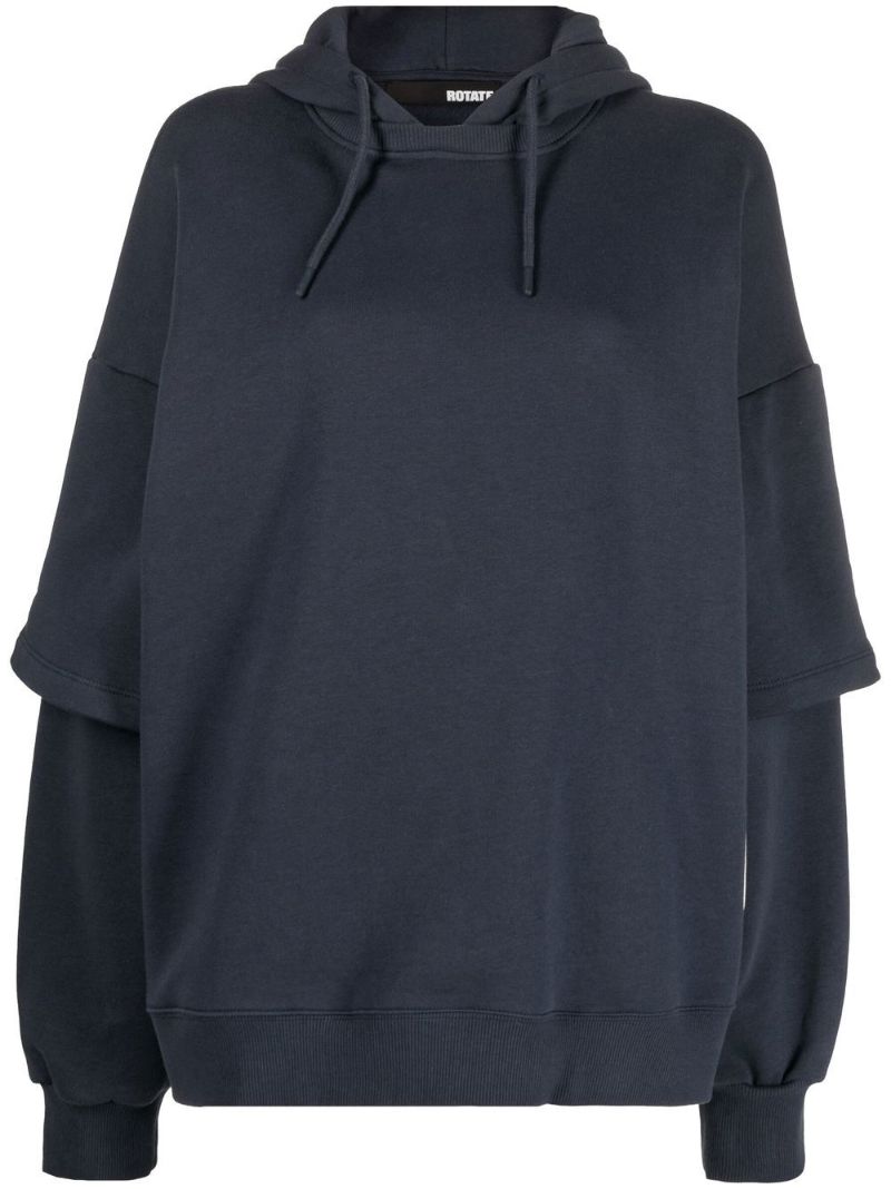 Navy Layered Sleeve Hoodie