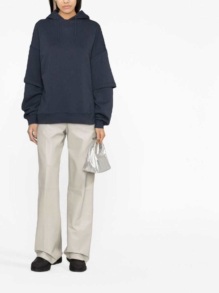 Navy Layered Sleeve Hoodie