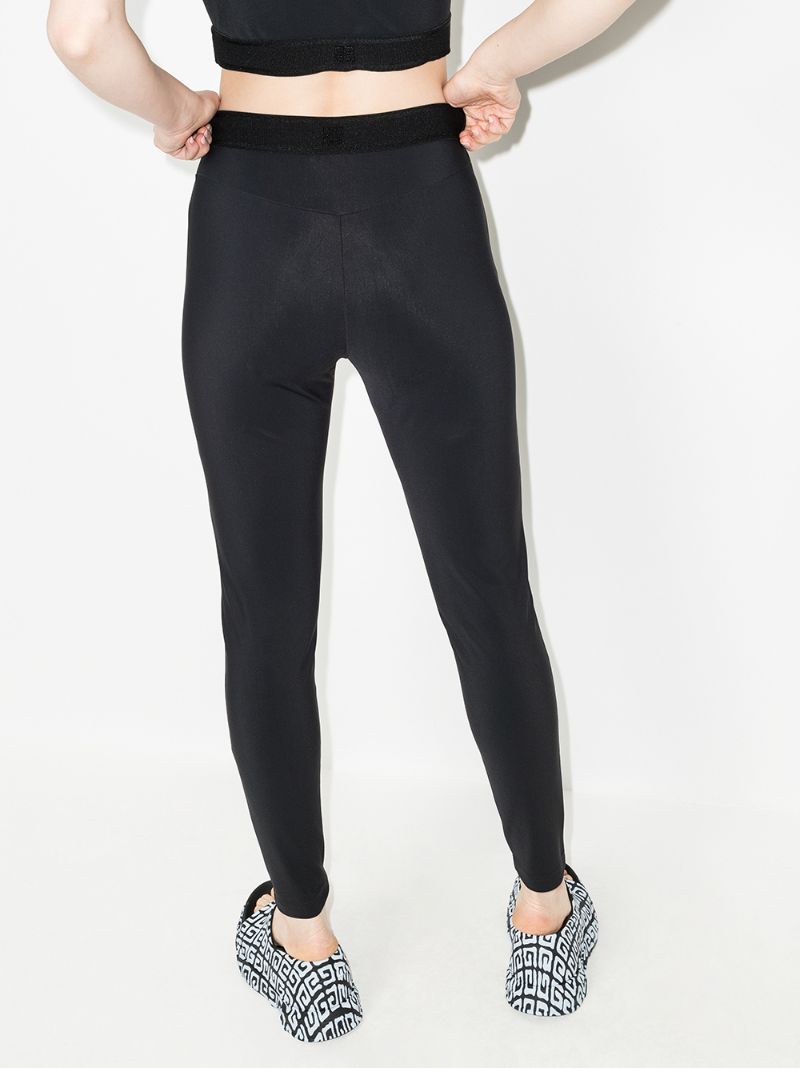 Black Logo Jacquard Leggings
