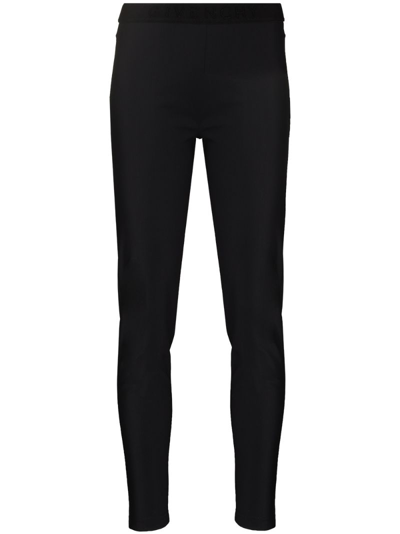Black Logo Jacquard Leggings