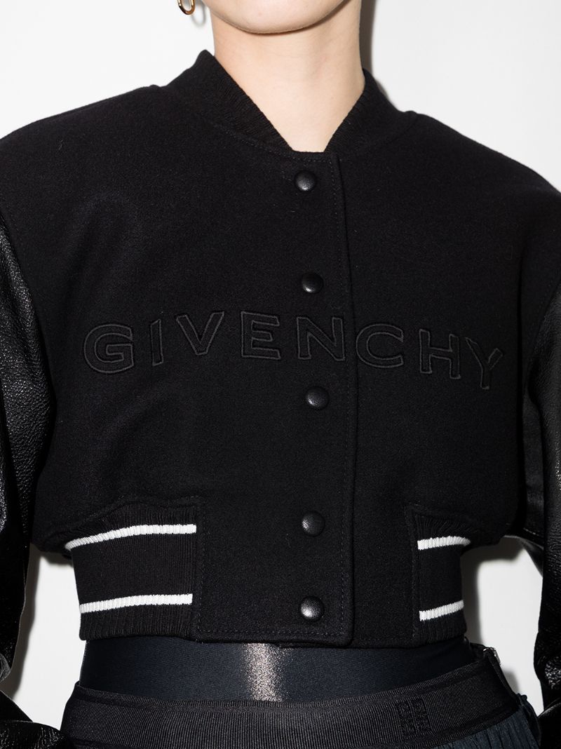 Cropped Wool Bomber Jacket