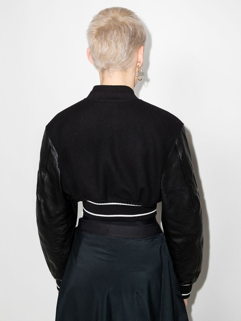 Cropped Wool Bomber Jacket