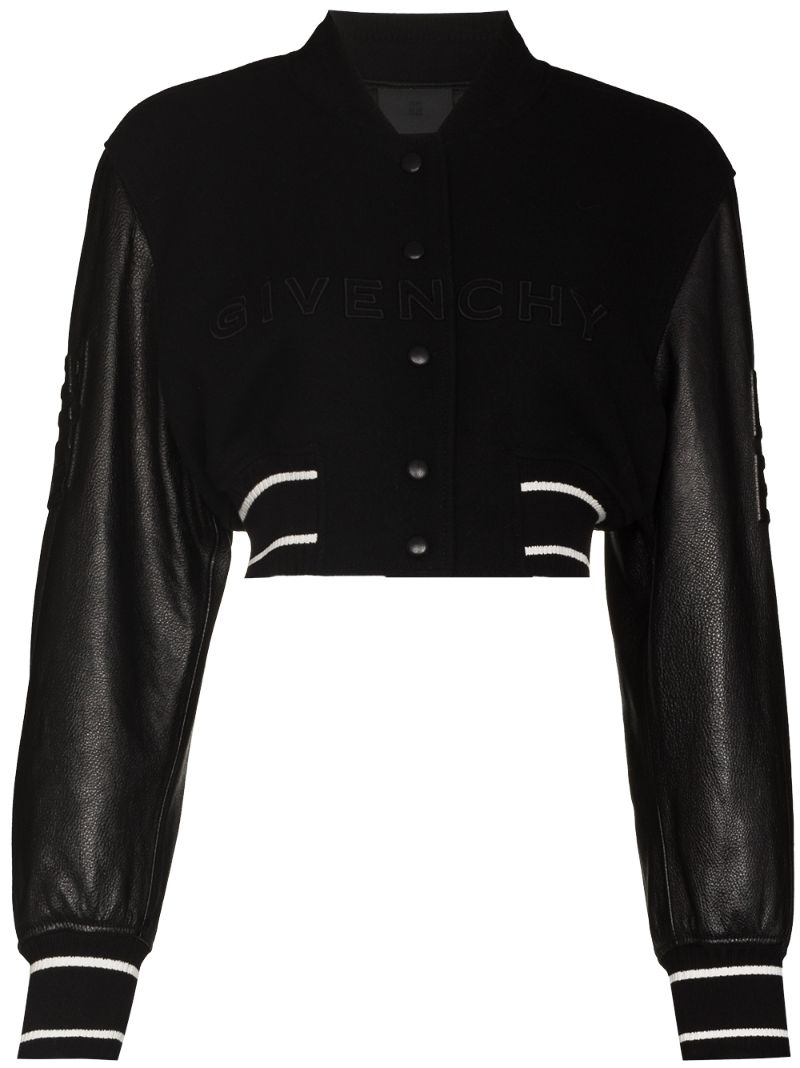 Cropped Wool Bomber Jacket