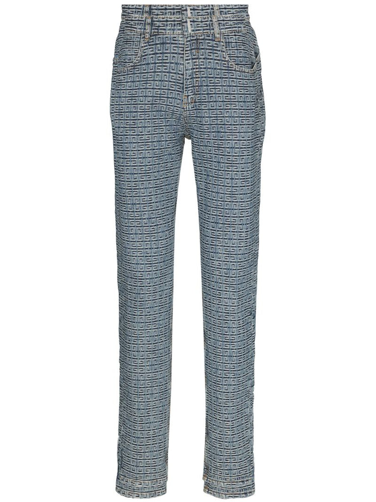 4g Monogram Straight Leg Jeans