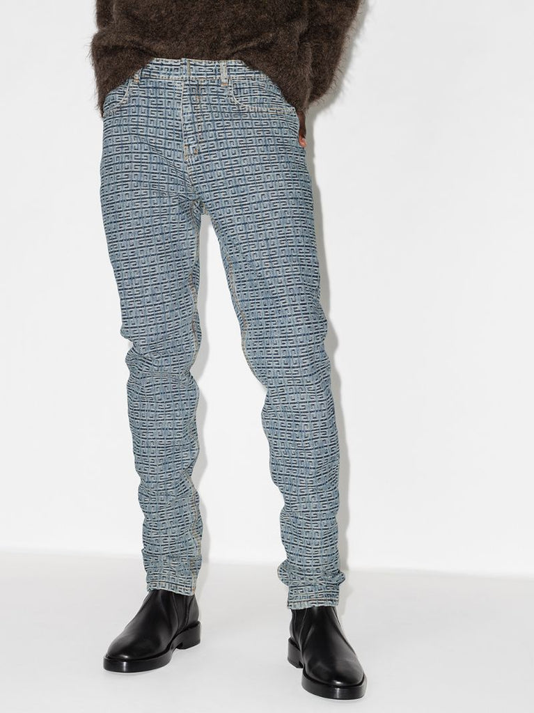4g Monogram Straight Leg Jeans