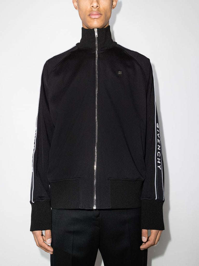 Logo-stripe Zip-up Sports Jacket