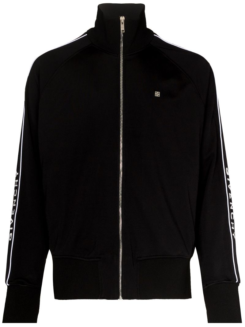 Logo-stripe Zip-up Sports Jacket