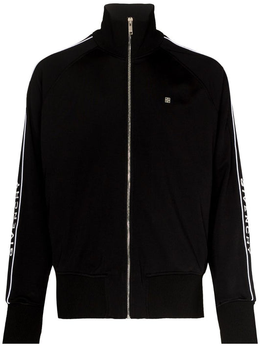 Logo-stripe Zip-up Sports Jacket