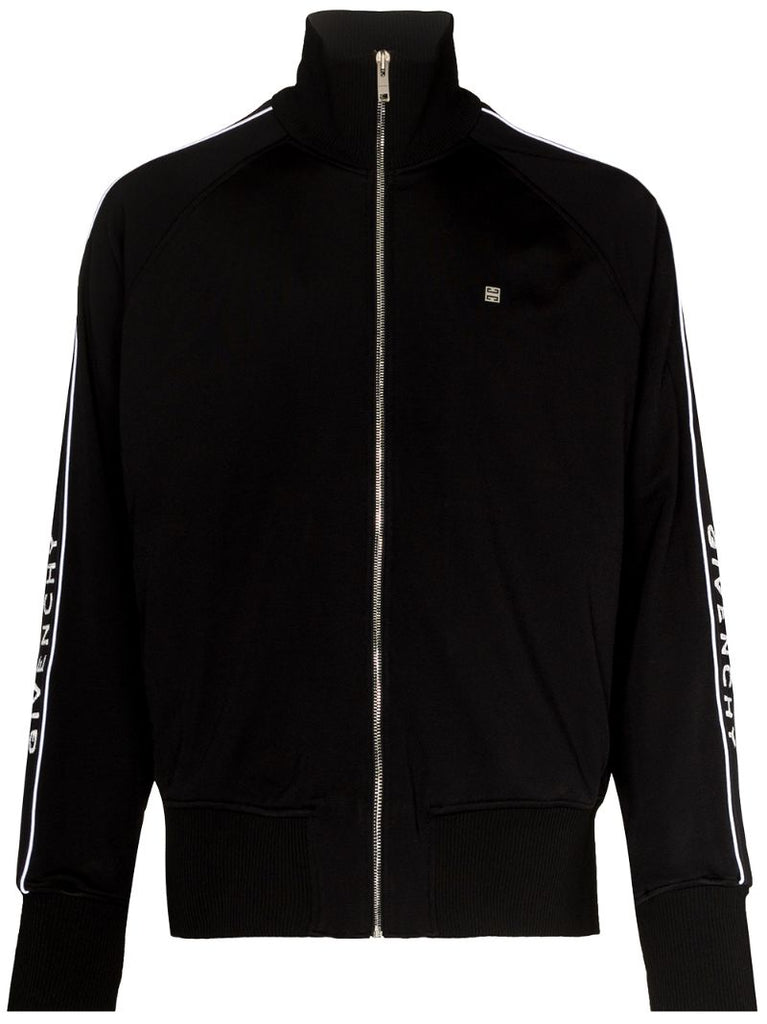 Logo-stripe Zip-up Sports Jacket