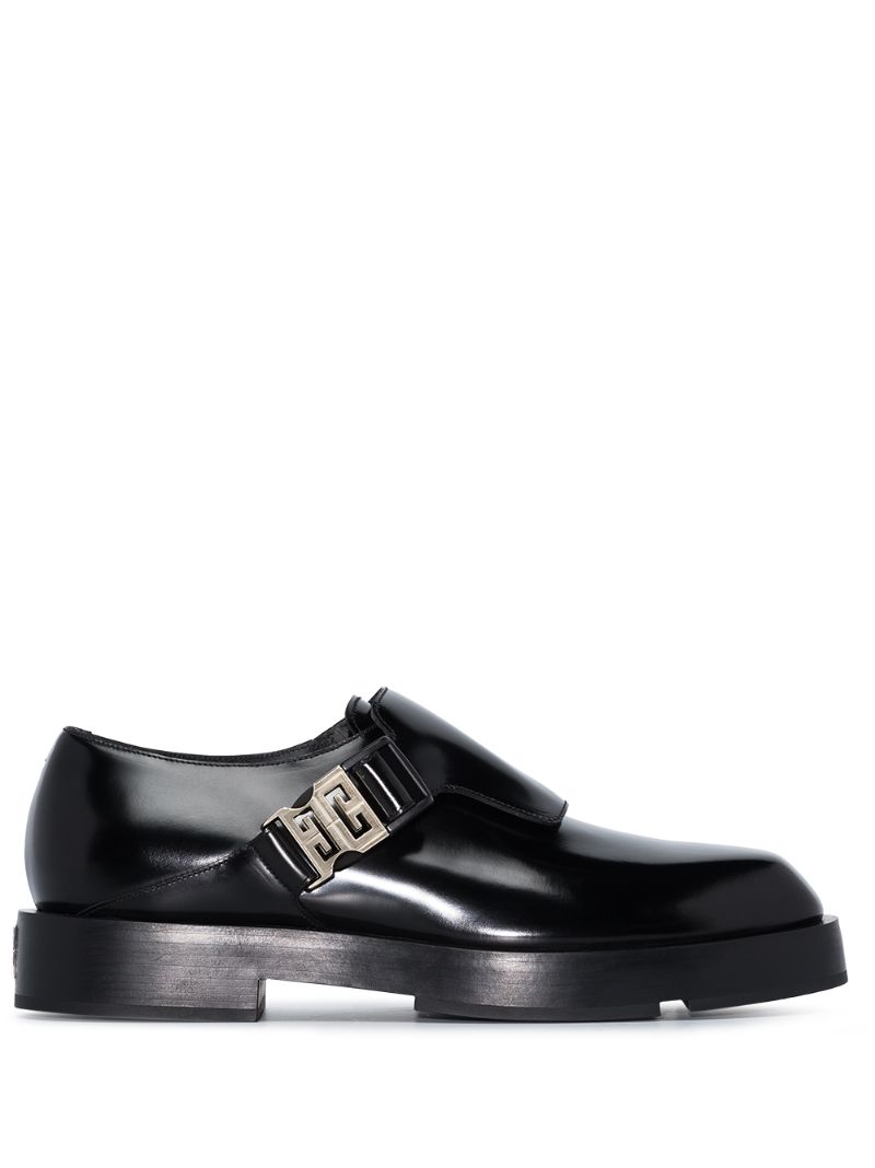 Logo-buckle Monk Shoes