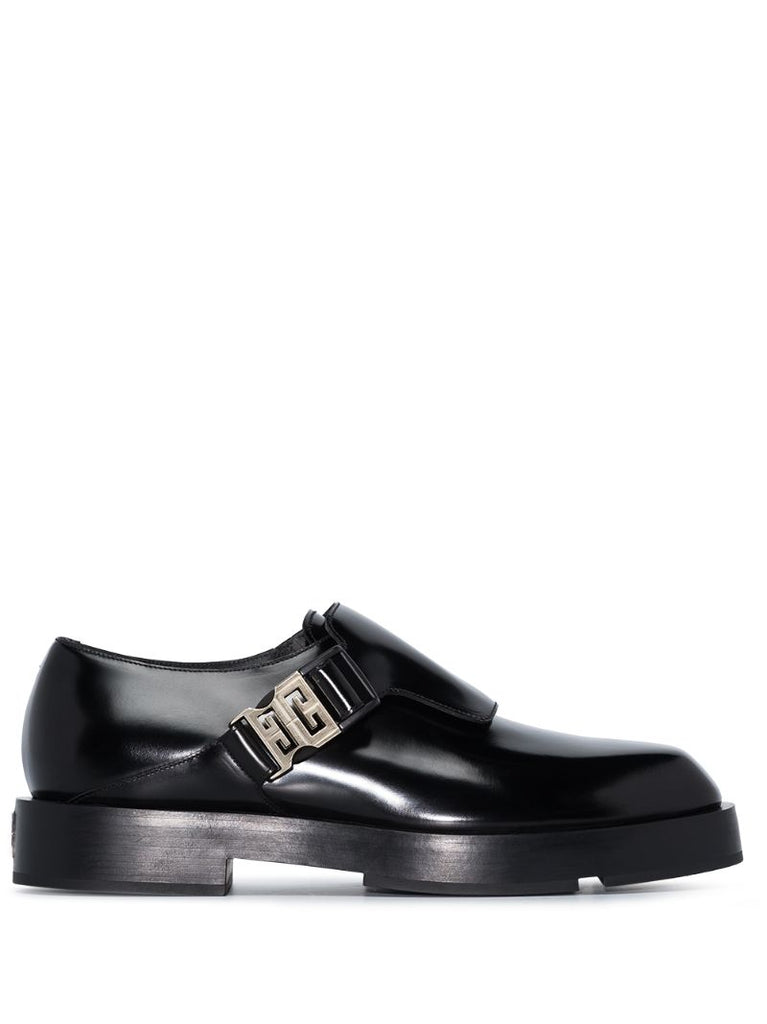 Logo-buckle Monk Shoes